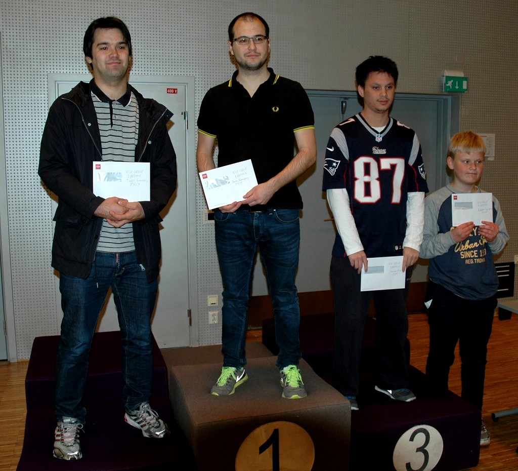 Top-4 in the Elo-group: Svensen (2), Kovachev (1), Kvisla (3) and Tryggestad (4).
